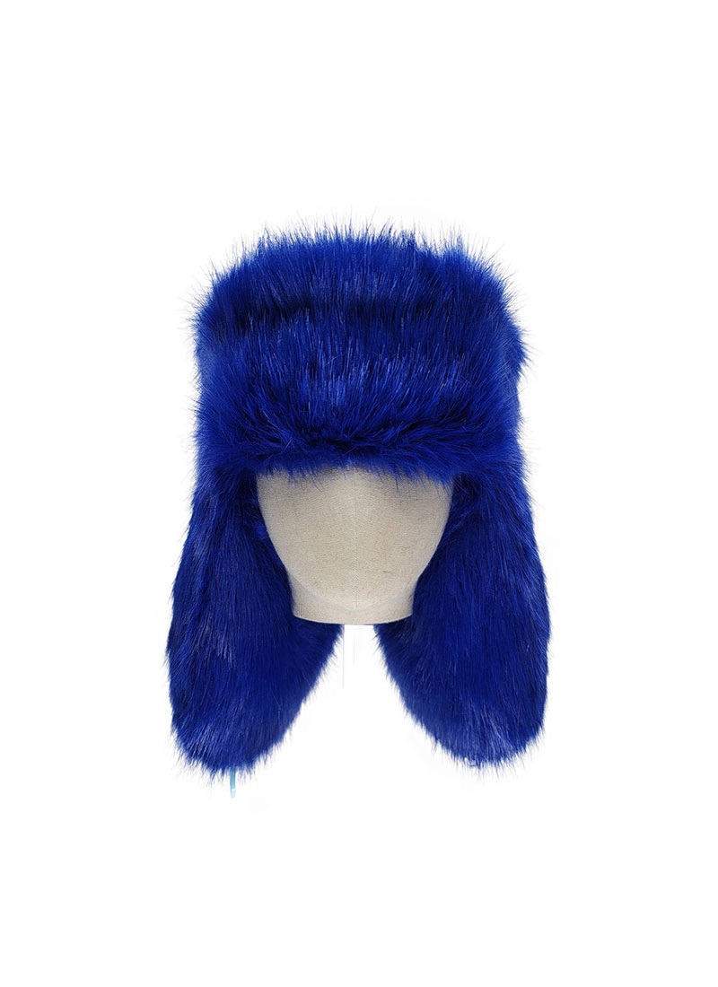 Blue Eco Fur Trooper Hat